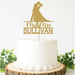Mr & Mrs Title Wedding Cake Topper