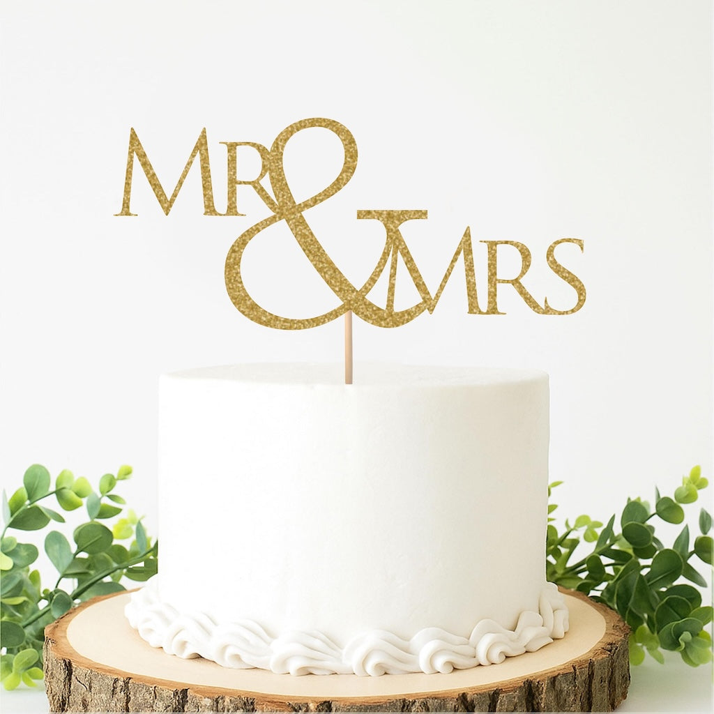 Mr & Mrs Wedding CakeTopper