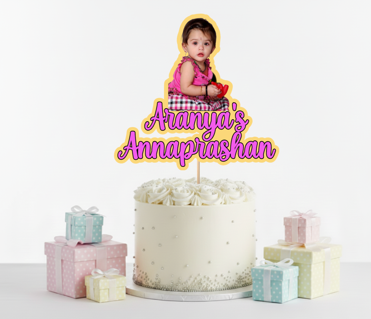 Annaprashan Photo Cake Topper D1