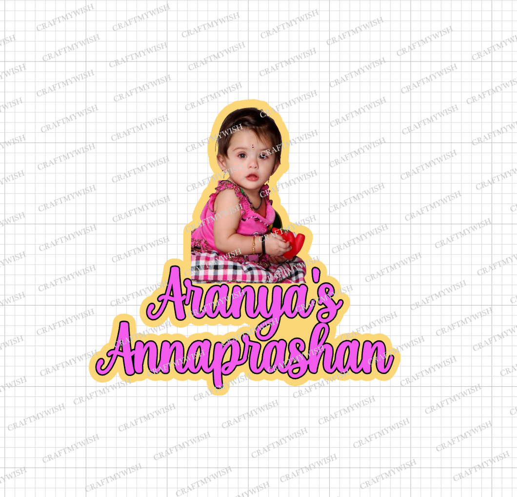 Annaprashan Photo Cake Topper D1