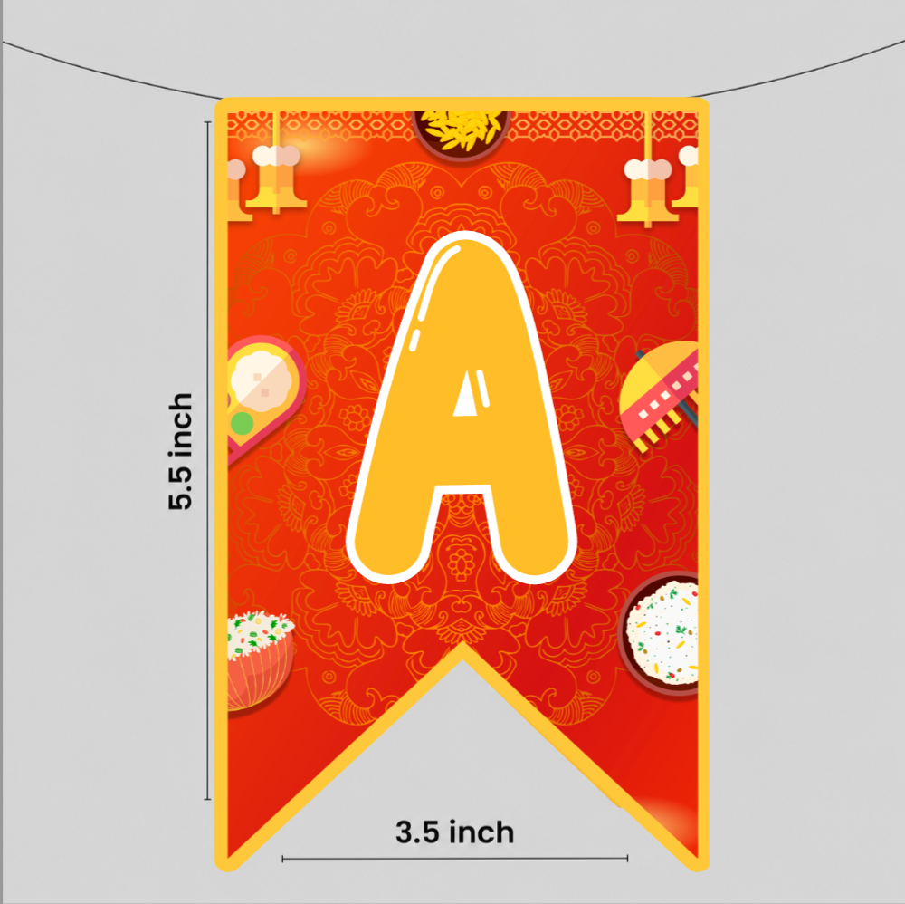 Annaprashan Decoration for Baby Boy & Baby Girl Banner | New Born Celebration | Rice Ceremony Orange Color