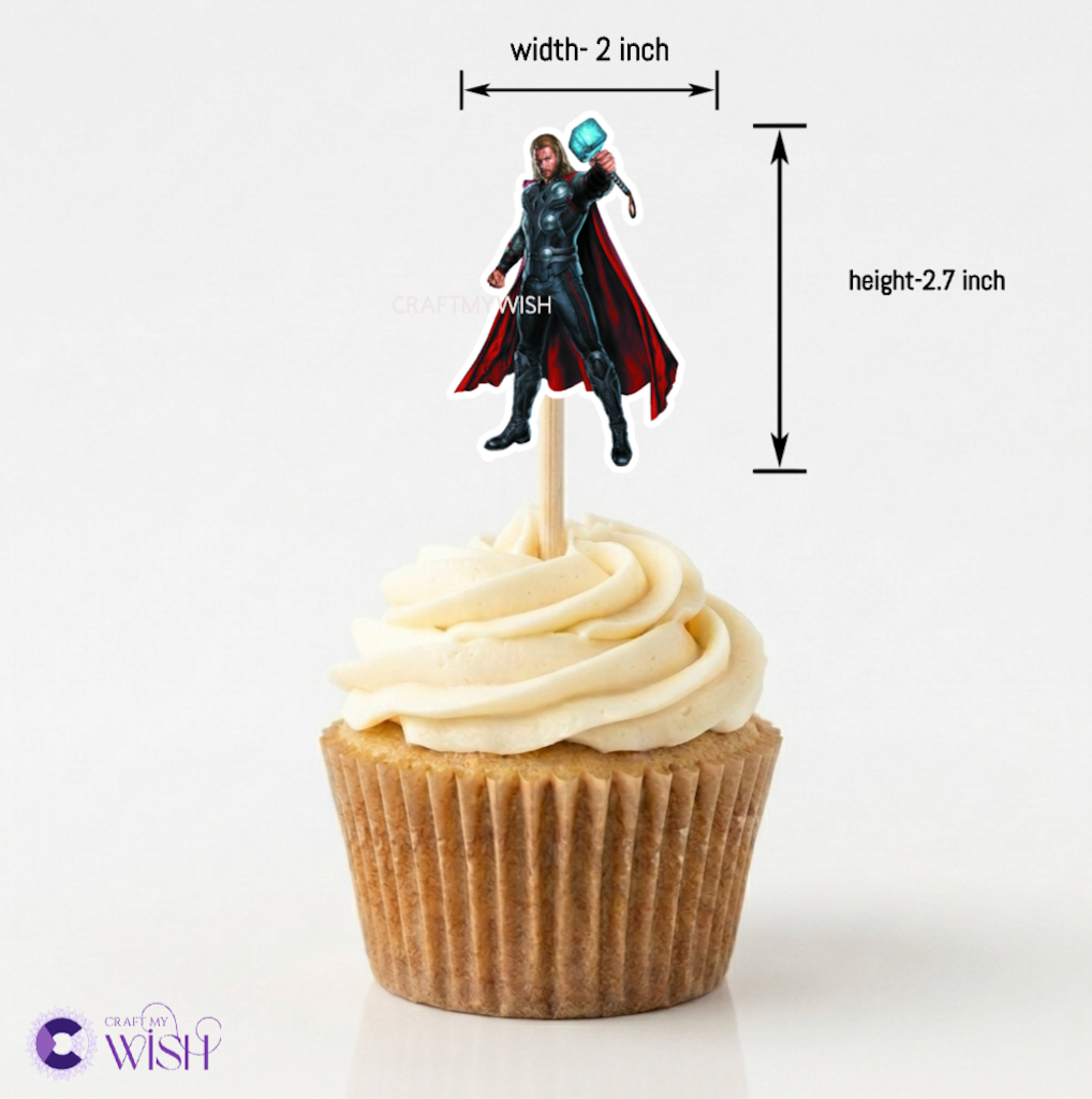Avenger Theme Cup Cake Topper Design1