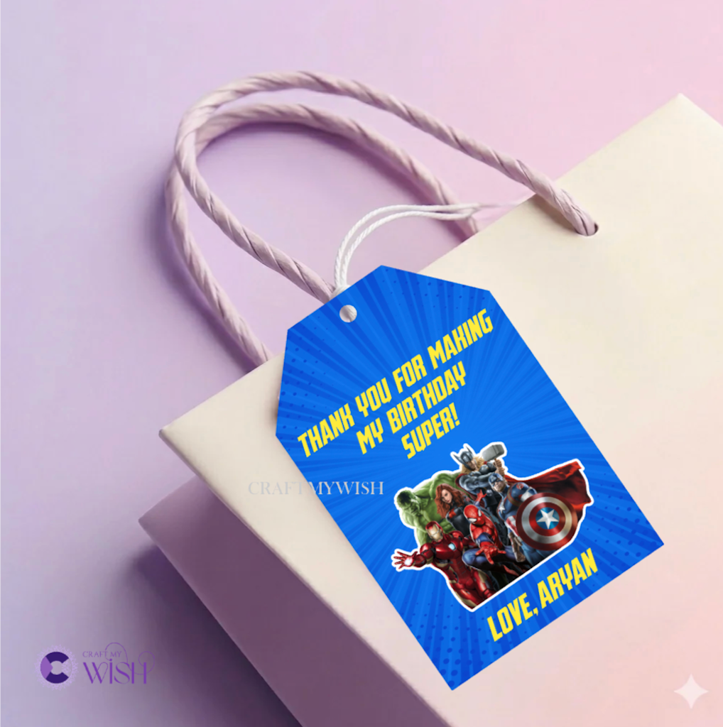 Avenger Theme Gift Tag