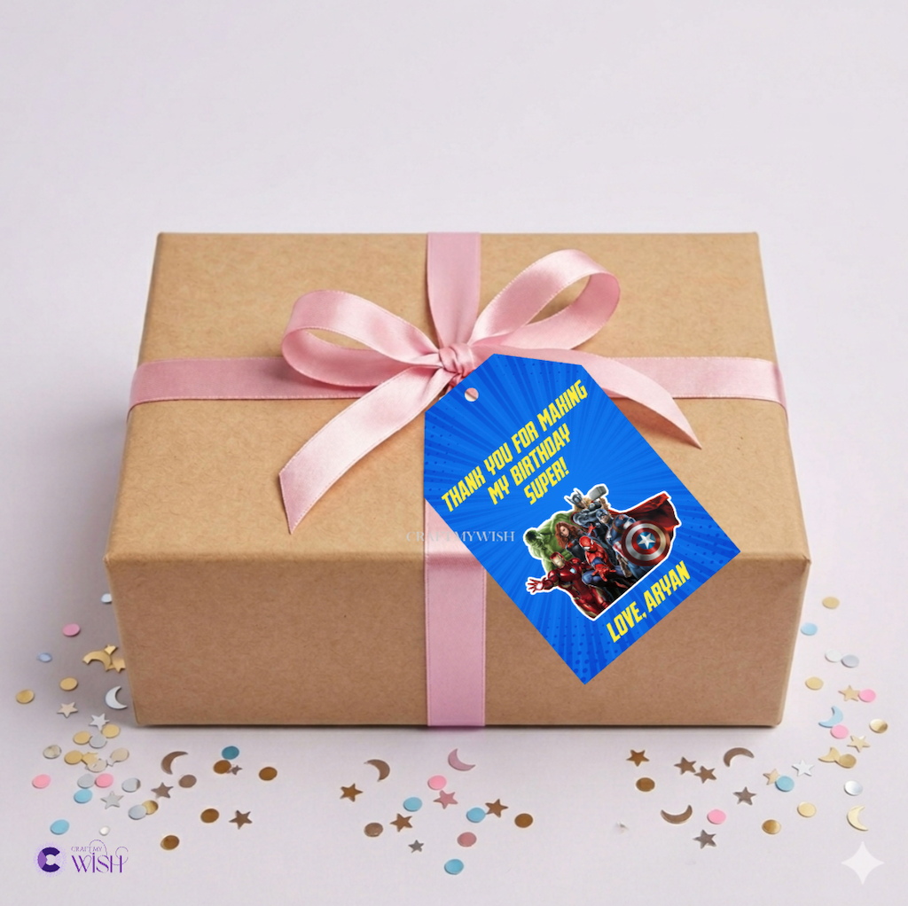Avenger Theme Gift Tag