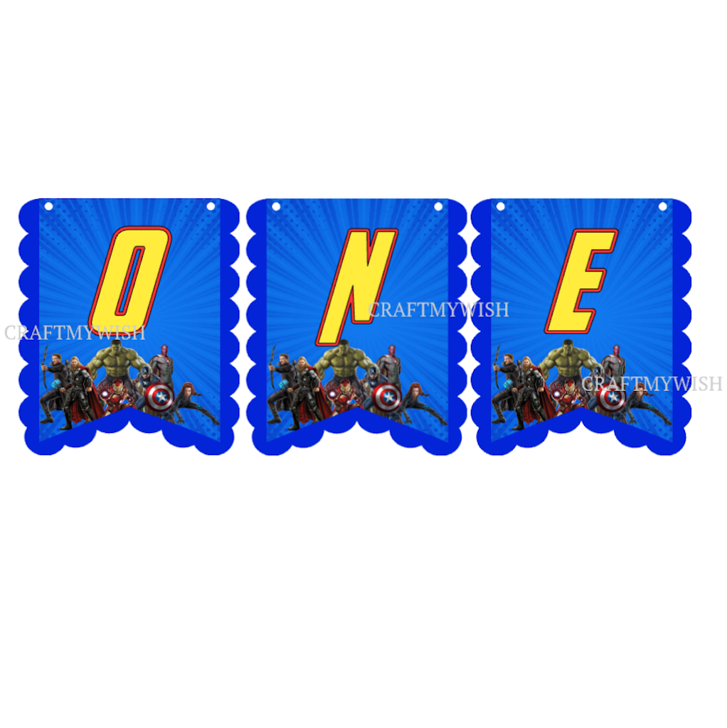 Avenger Theme High Chair Banner