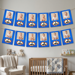 Avenger Theme 12 Months Photo Banner