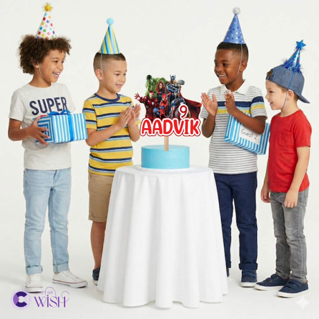 Avenger Theme Cake Topper Printed