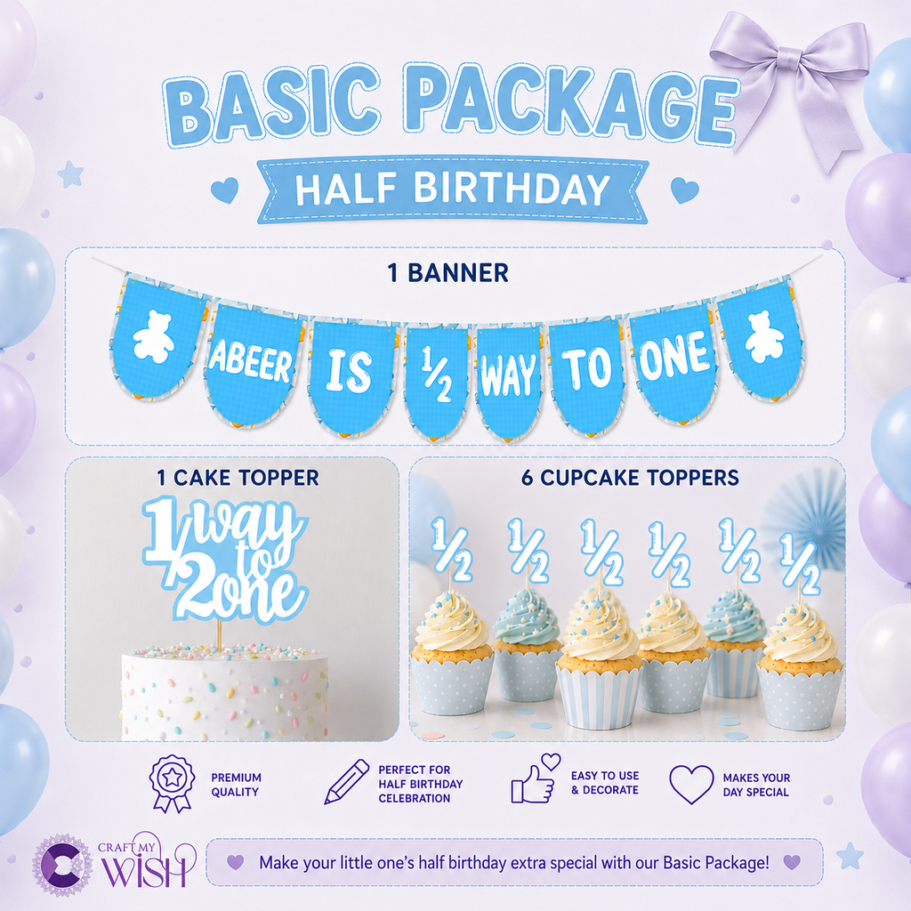 SIX Months/ Half Birthday Basic Package For Baby BOY