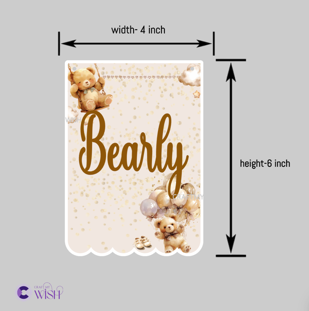 We Can Bearly Wait Banner Baby Shower Theme