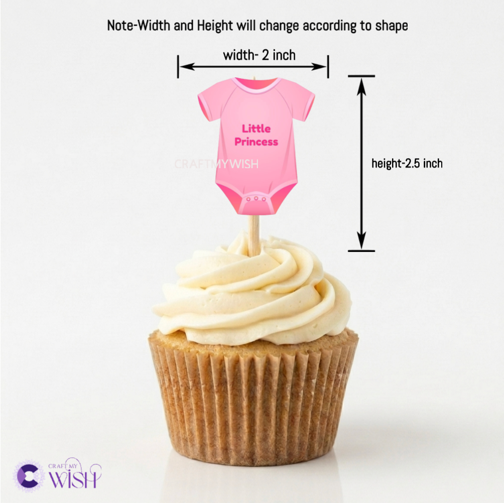 Baby Girl Welcome Cupcake Topper | Pink Newborn Homecoming Decor