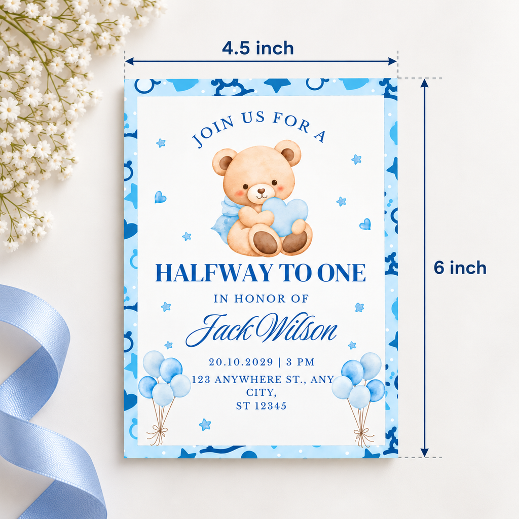HALFWAYTOONE Birthday Invite