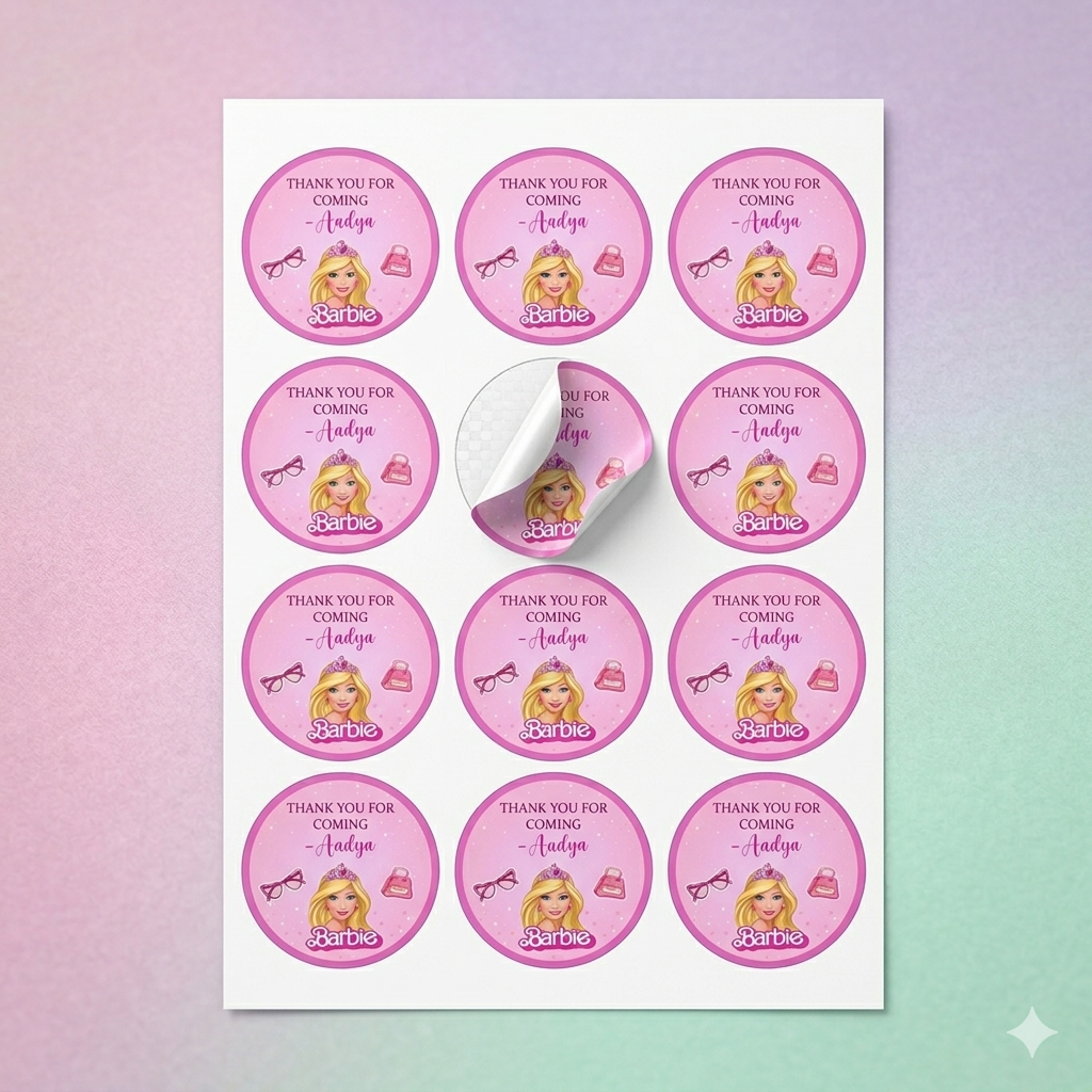 Barbie Theme Sticker