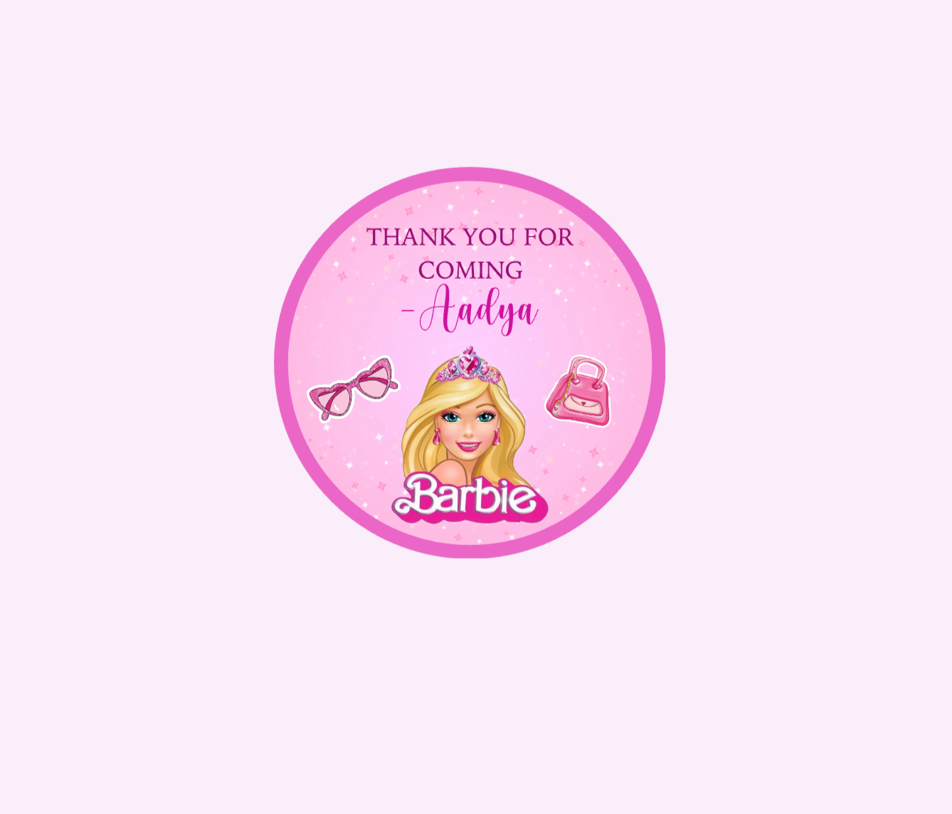 Barbie Theme Sticker