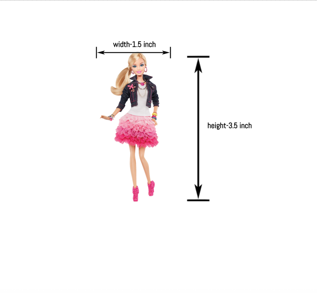 Barbie Theme Cake Topper Printed
