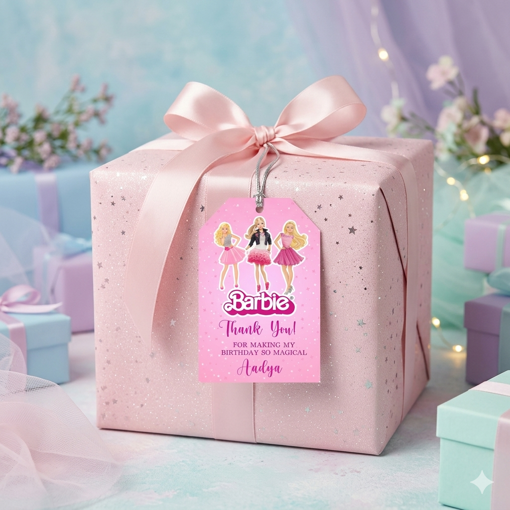 Barbie Theme Gift Tag