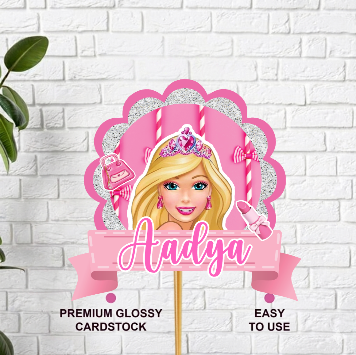 Barbie Theme Hand Crafted Cake Topper
