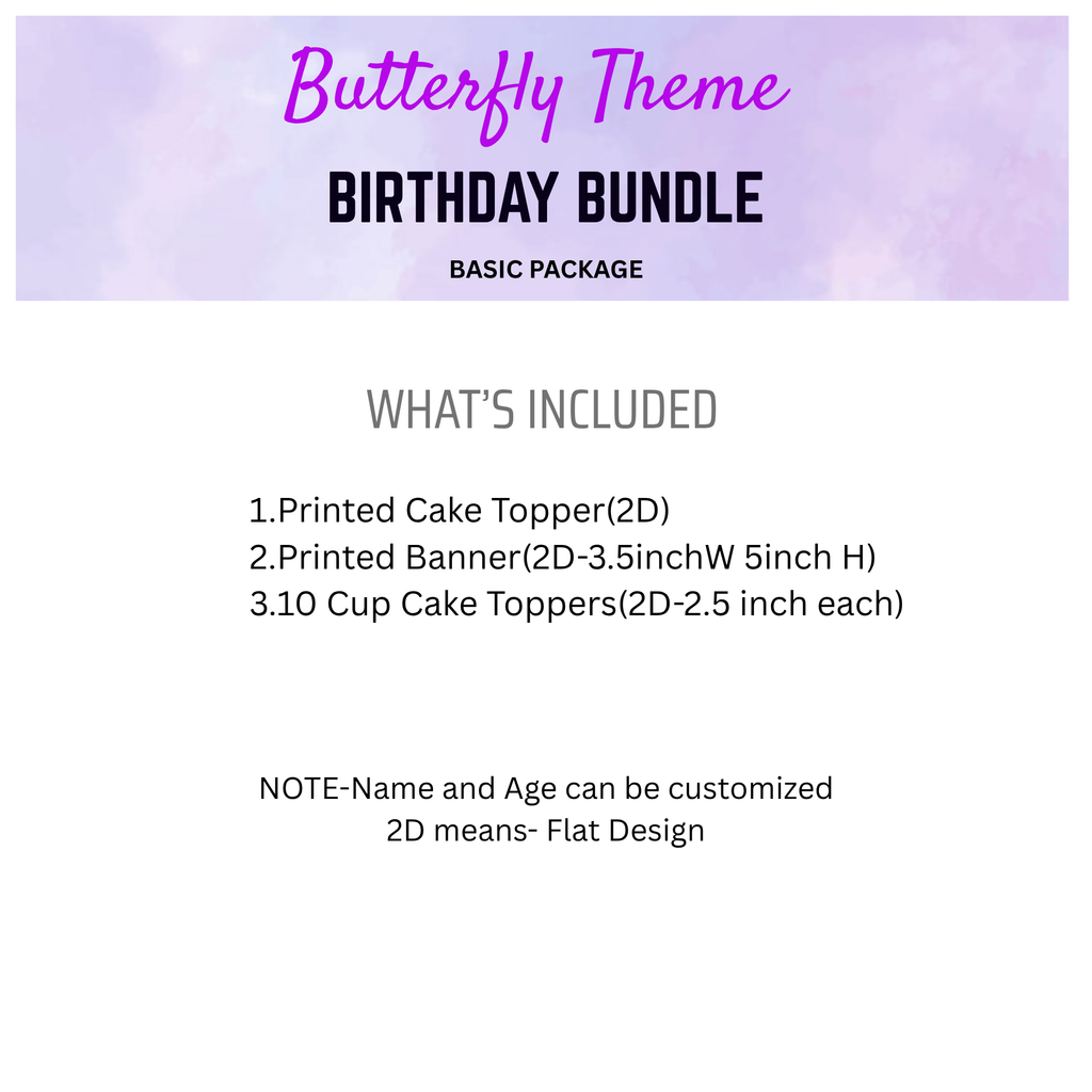 Butterfly Theme Birthday Decoration Basic Package