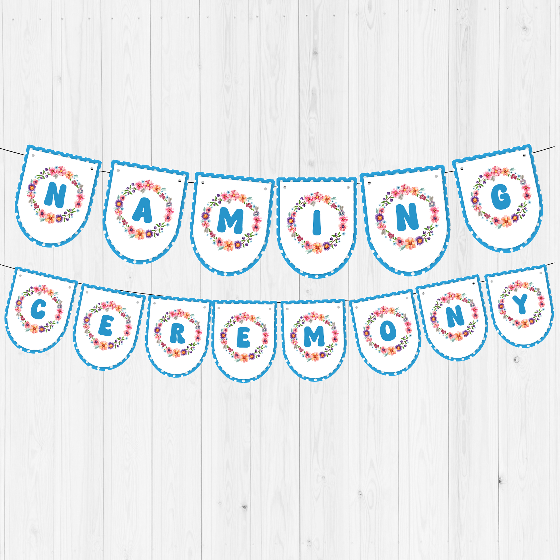 Naming ceremony paper bunting  D1