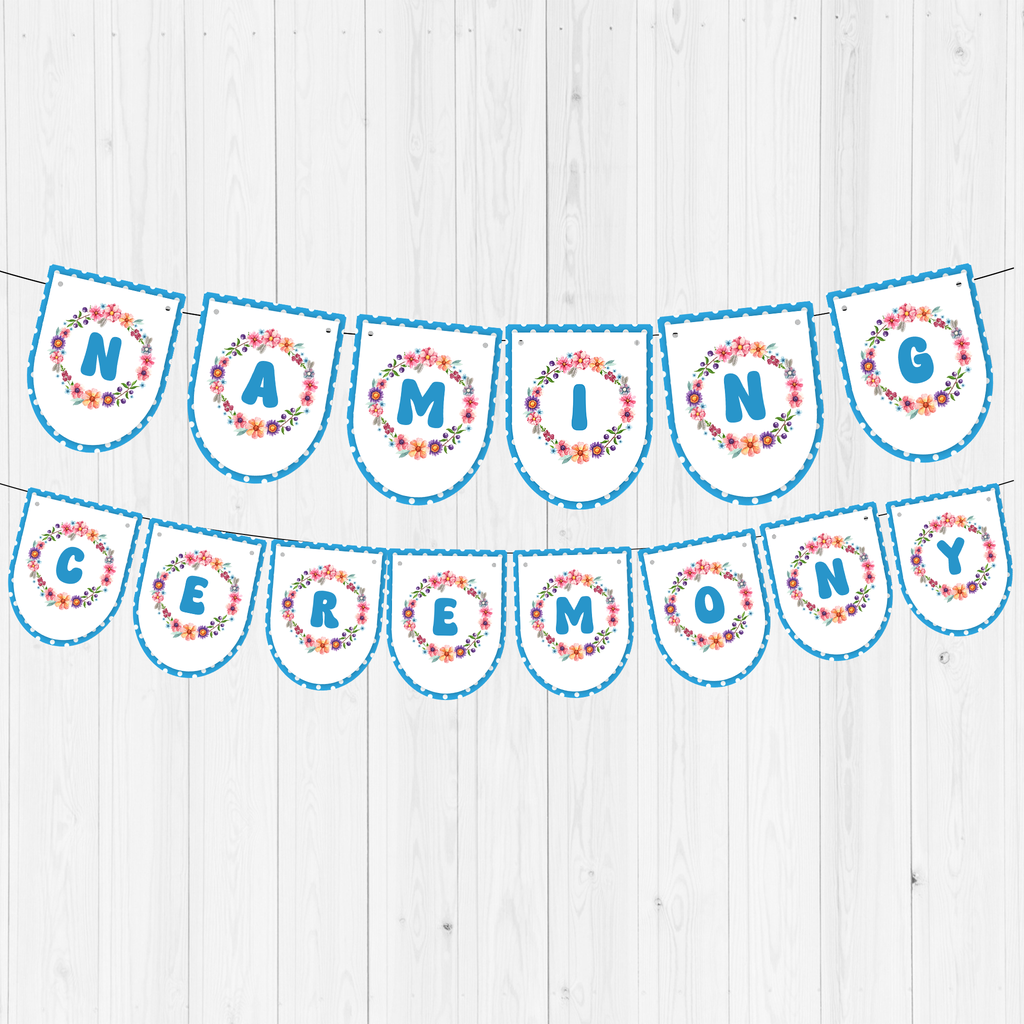 Naming ceremony paper bunting  D2