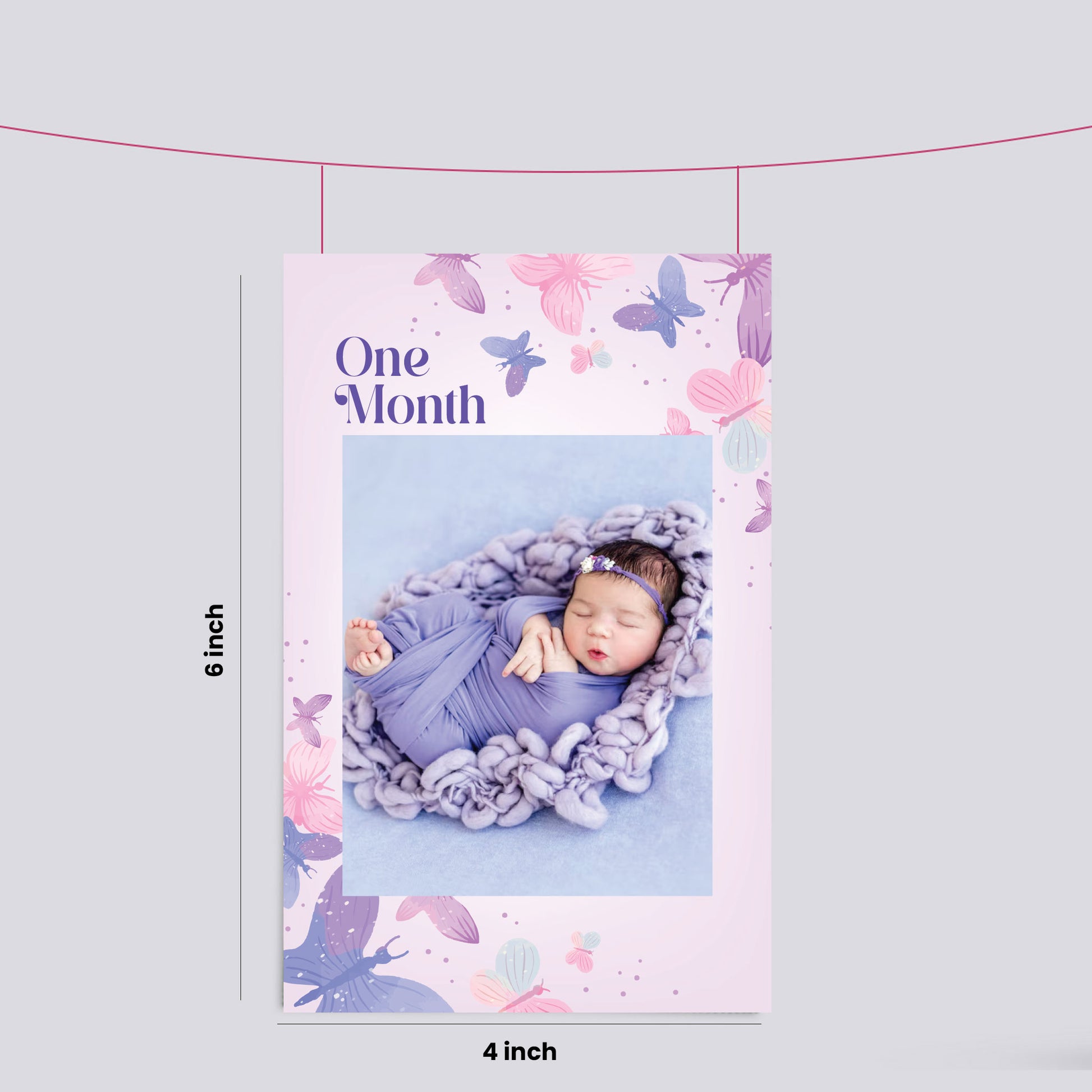 Butterfly Theme 12 Months Photo Banner
