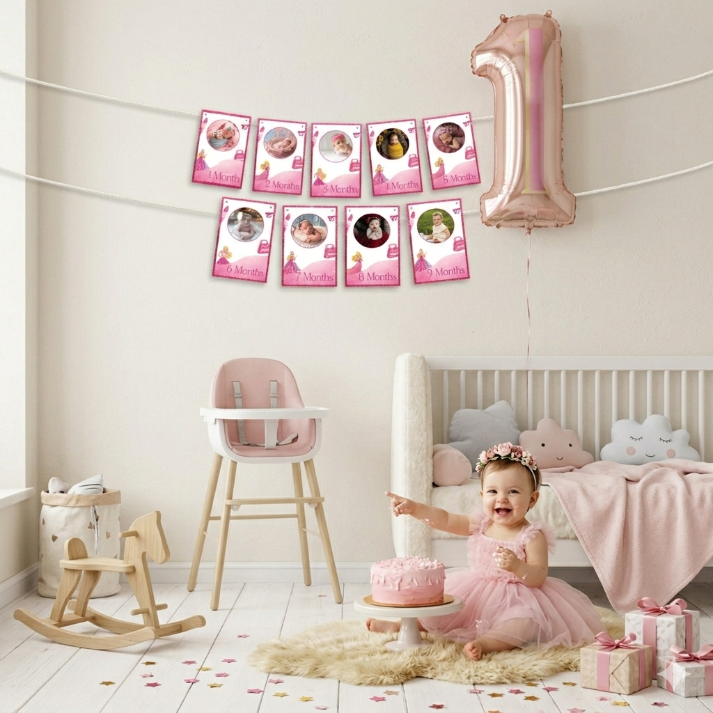 Barbie 12 Months Photo Banner