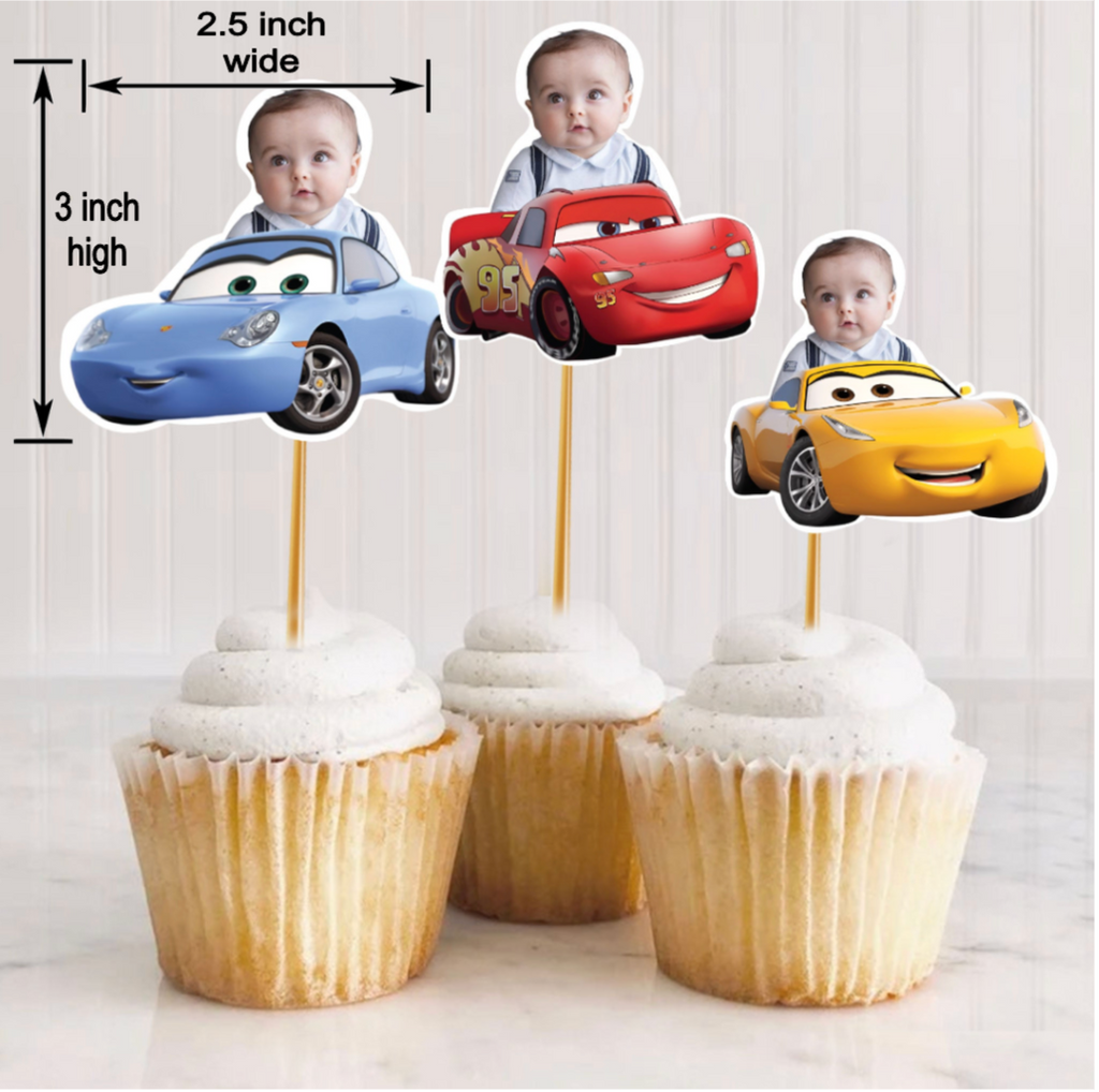 Car Theme Cup Cake Topper D2
