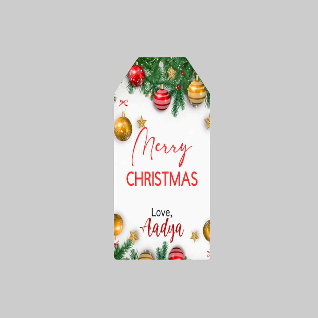 Christmas Gift Tag White