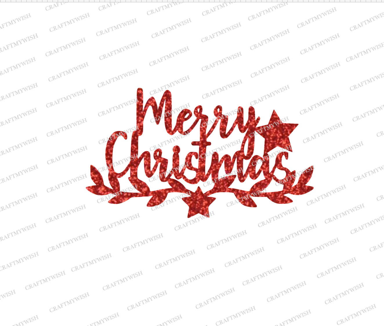 Merry Christmas Cake Topper Design 1