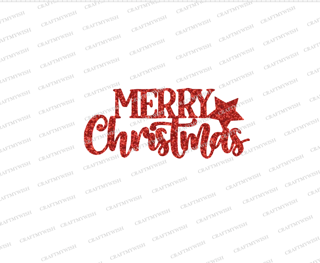 Merry Christmas Cake Topper Design 2