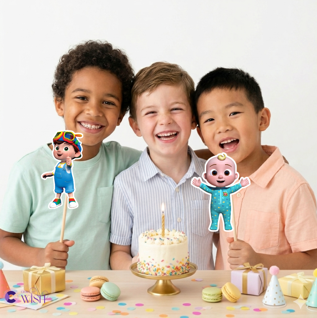 Cocomelon Theme Props – Kids Birthday Party Photo Booth Decor