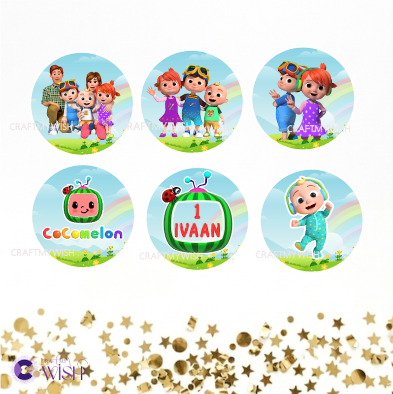 Cocomelon Cupcake Topper – Printed Birthday Party Decoration for Kids Design2