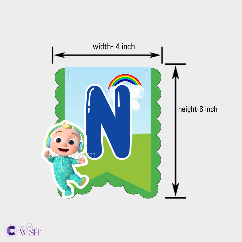 Cocomelon High Chair Banner – Printed 1st Birthday Party Decoration