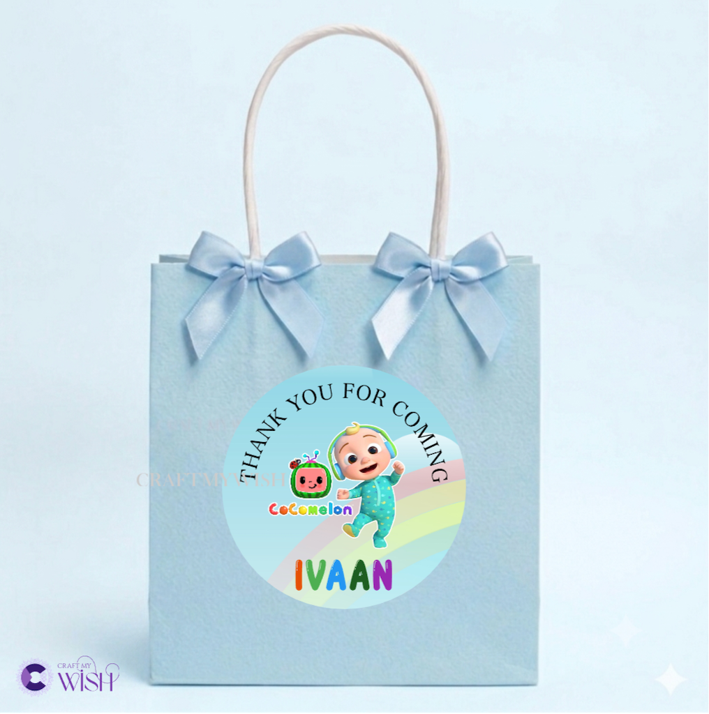 Cocomelon Theme Sticker – Kids Birthday Party Return Gift Sticker Design2