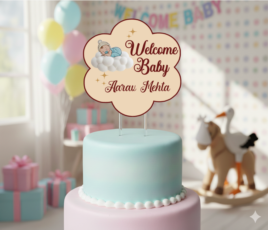 Baby Welcome Cake Topper D4