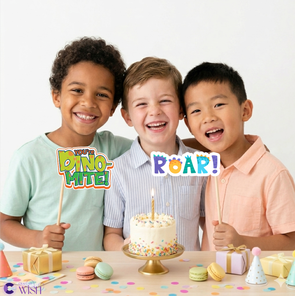 Dinosaur Theme Props – Kids Birthday Party Photo Booth Decor