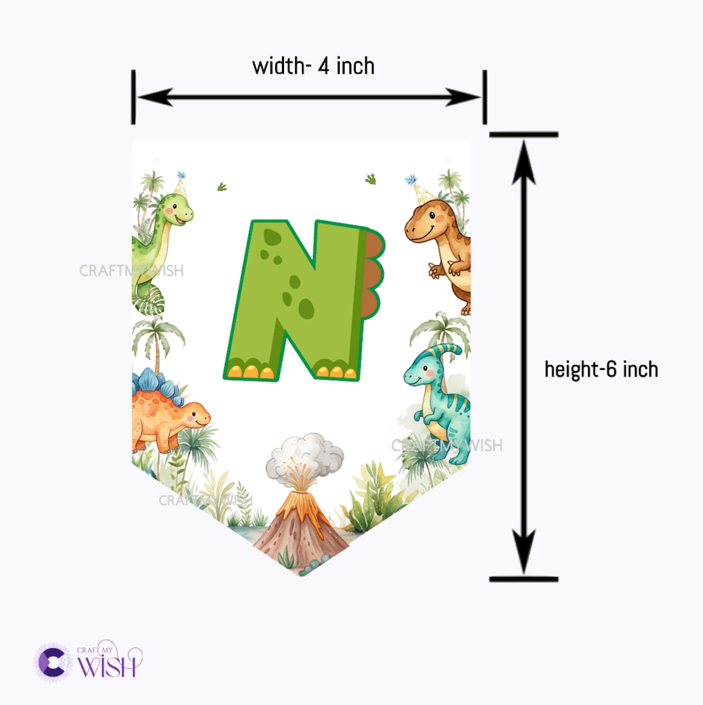 Dinosaur High Chair Banner – Printed 1st Birthday Party Decoration