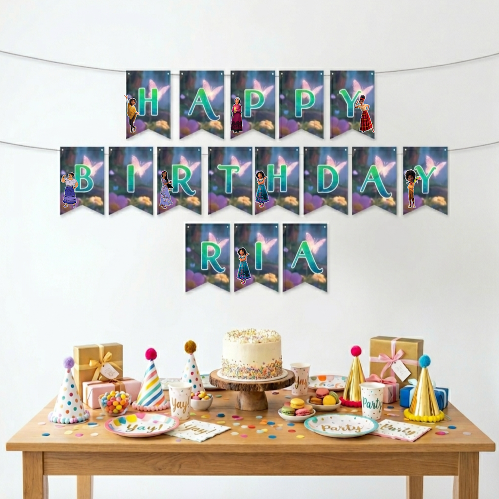 Encanto Theme Personalized Paper Bunting