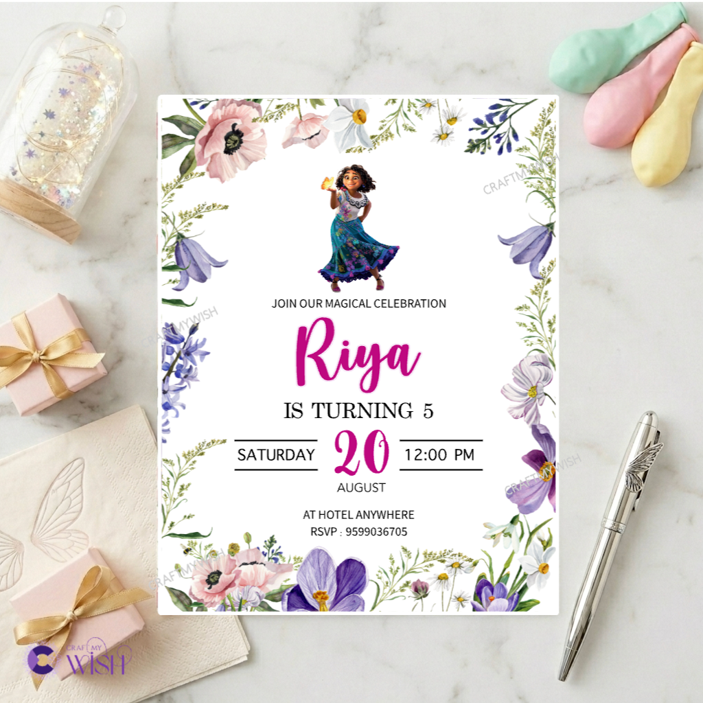 Encanto Theme Birthday invite