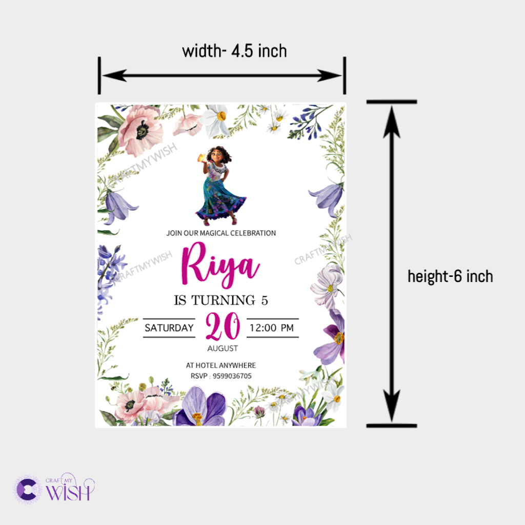 Encanto Theme Birthday invite
