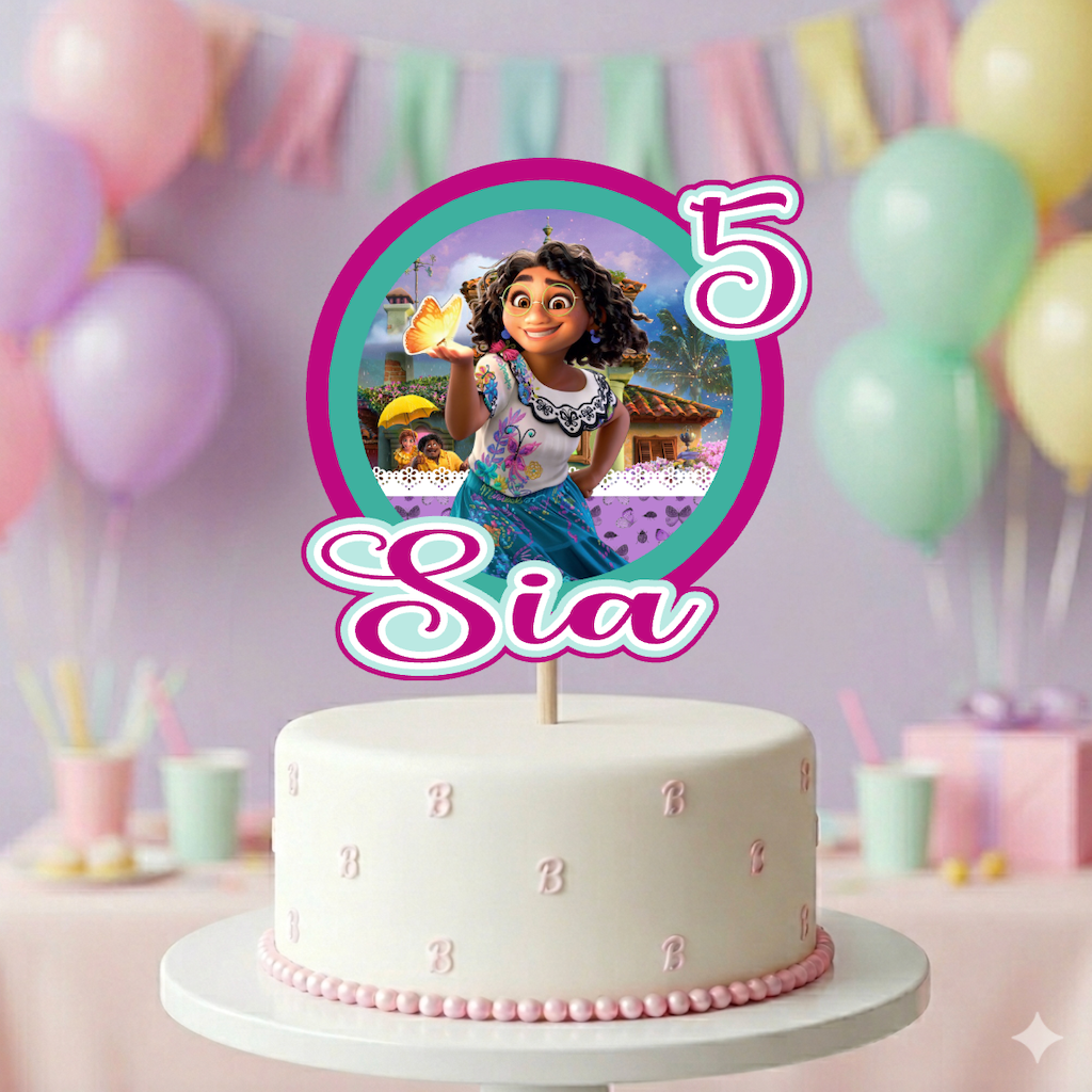 Encanto Theme Cake Topper Printed