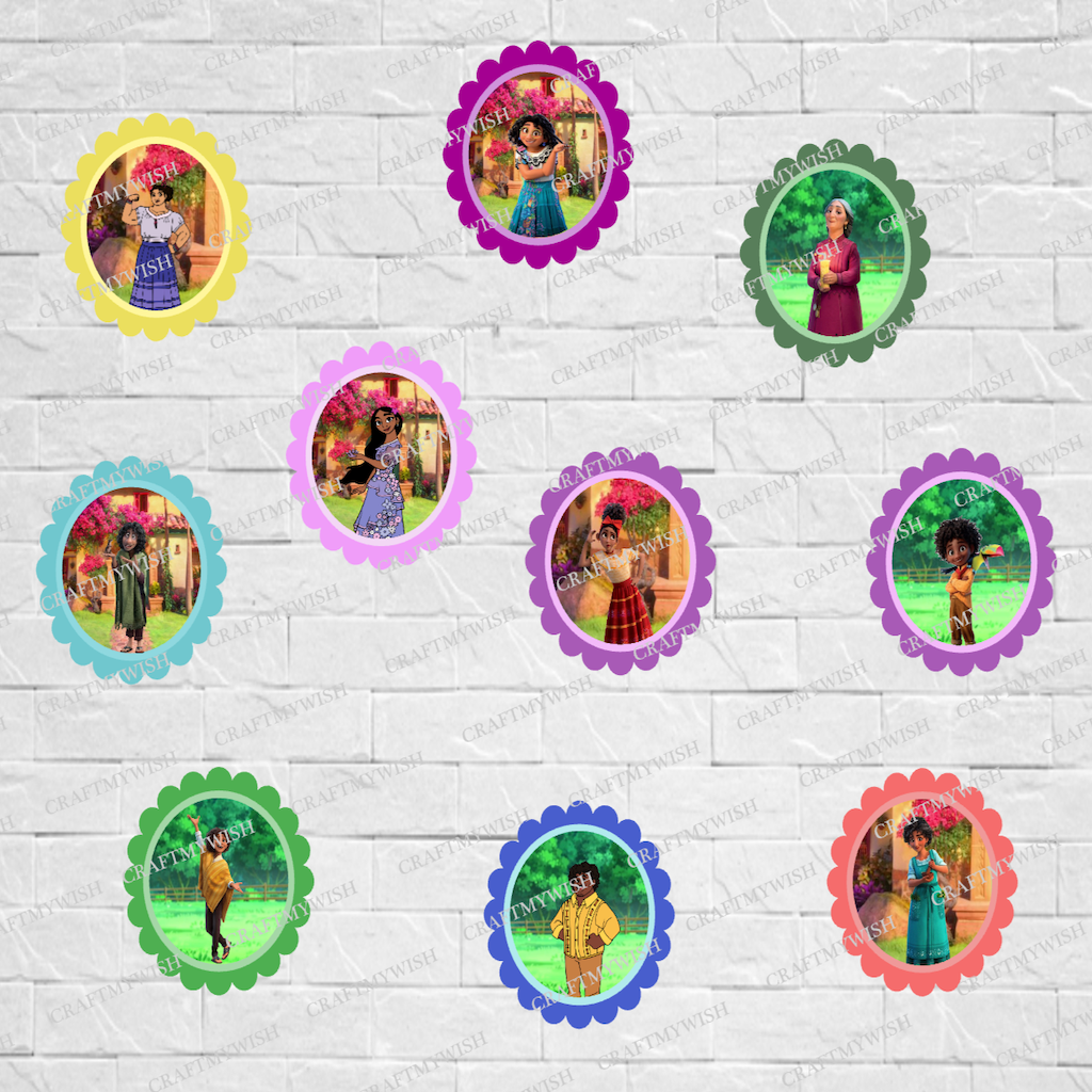 Encanto Theme Cup Cake Topper Design2