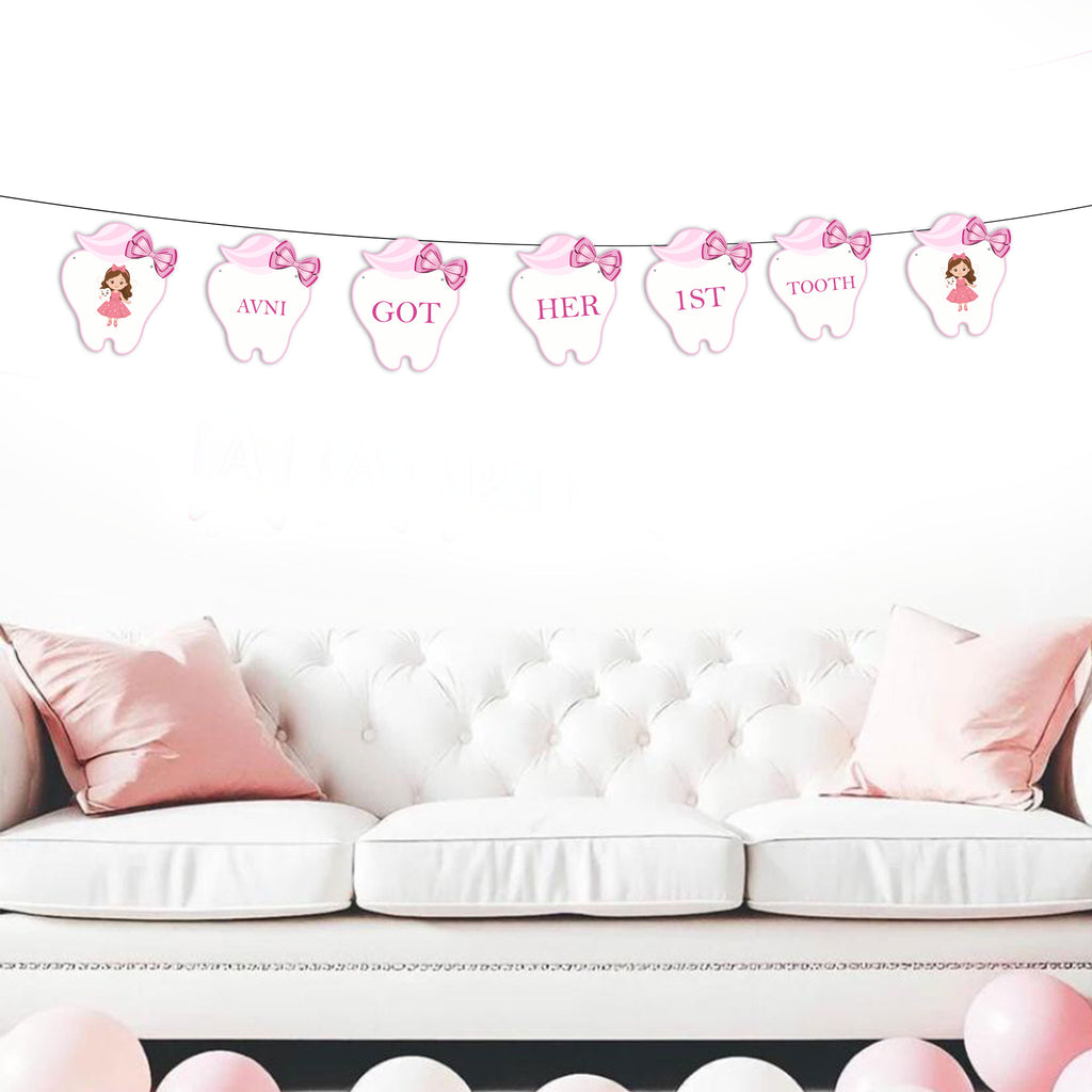 I Got My First Tooth Banner/I Got My First Tooth Decoration/I Got My 1St Tooth Banner Bunting  D2