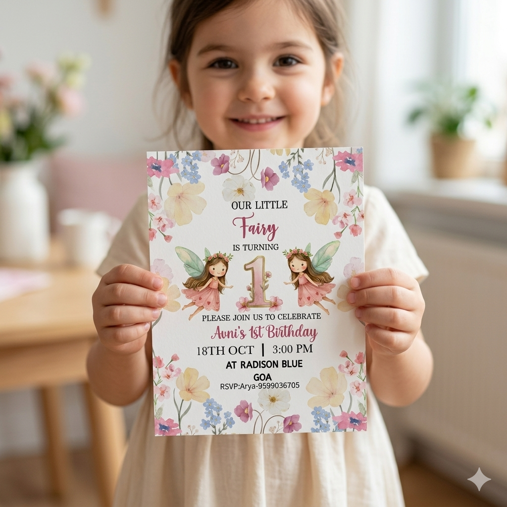 Fairy Theme Birthday invite