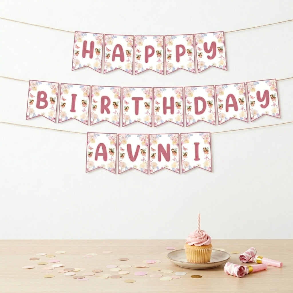 Fairy Theme Personalized Paper Bunting