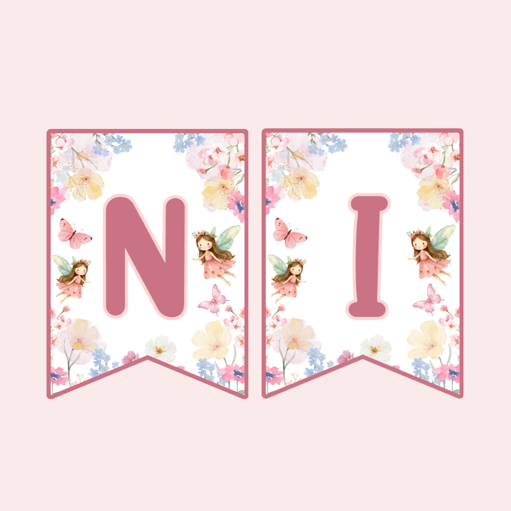 Fairy Theme Personalized Paper Bunting