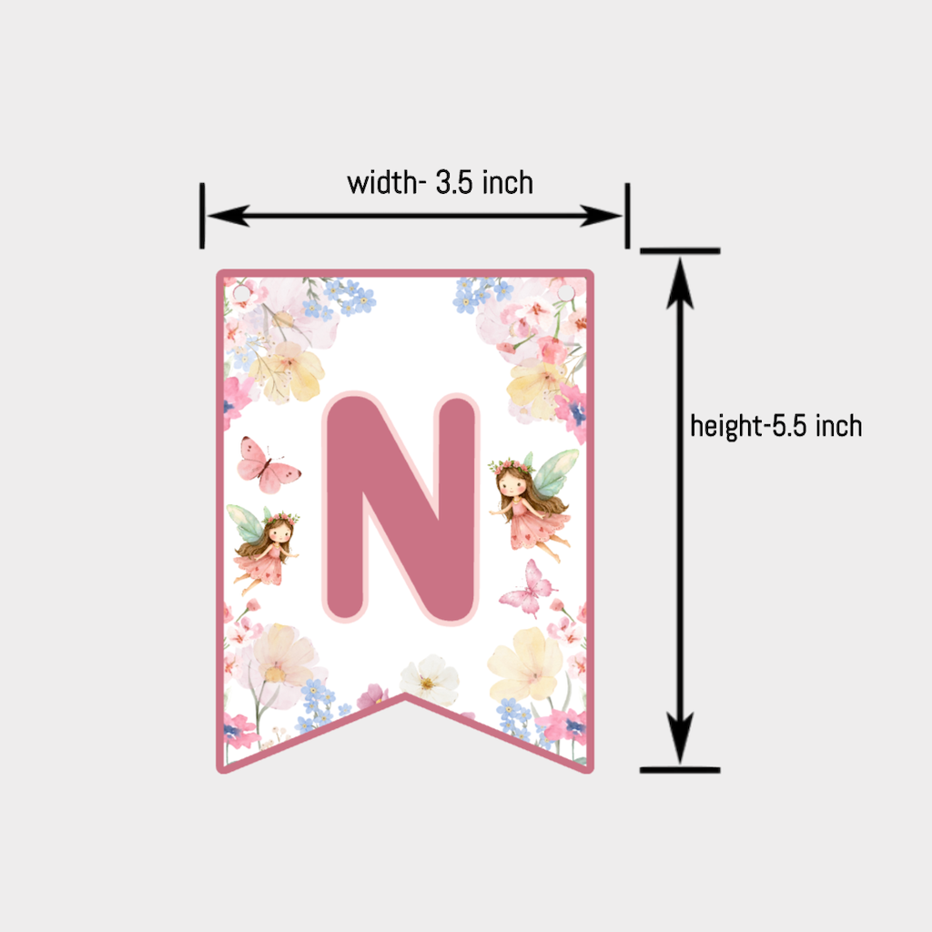Fairy Theme Personalized Paper Bunting
