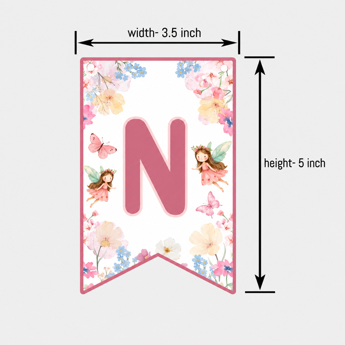 Fairy Theme Personalized Paper Bunting
