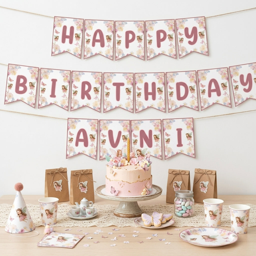 Fairy Theme Personalized Paper Bunting