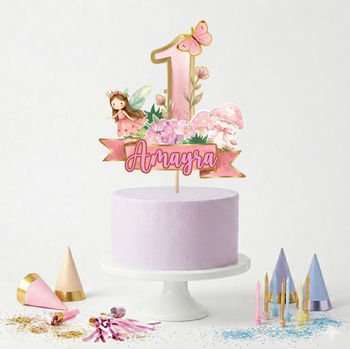 Fairy Theme Hand Crafted Cake Topper