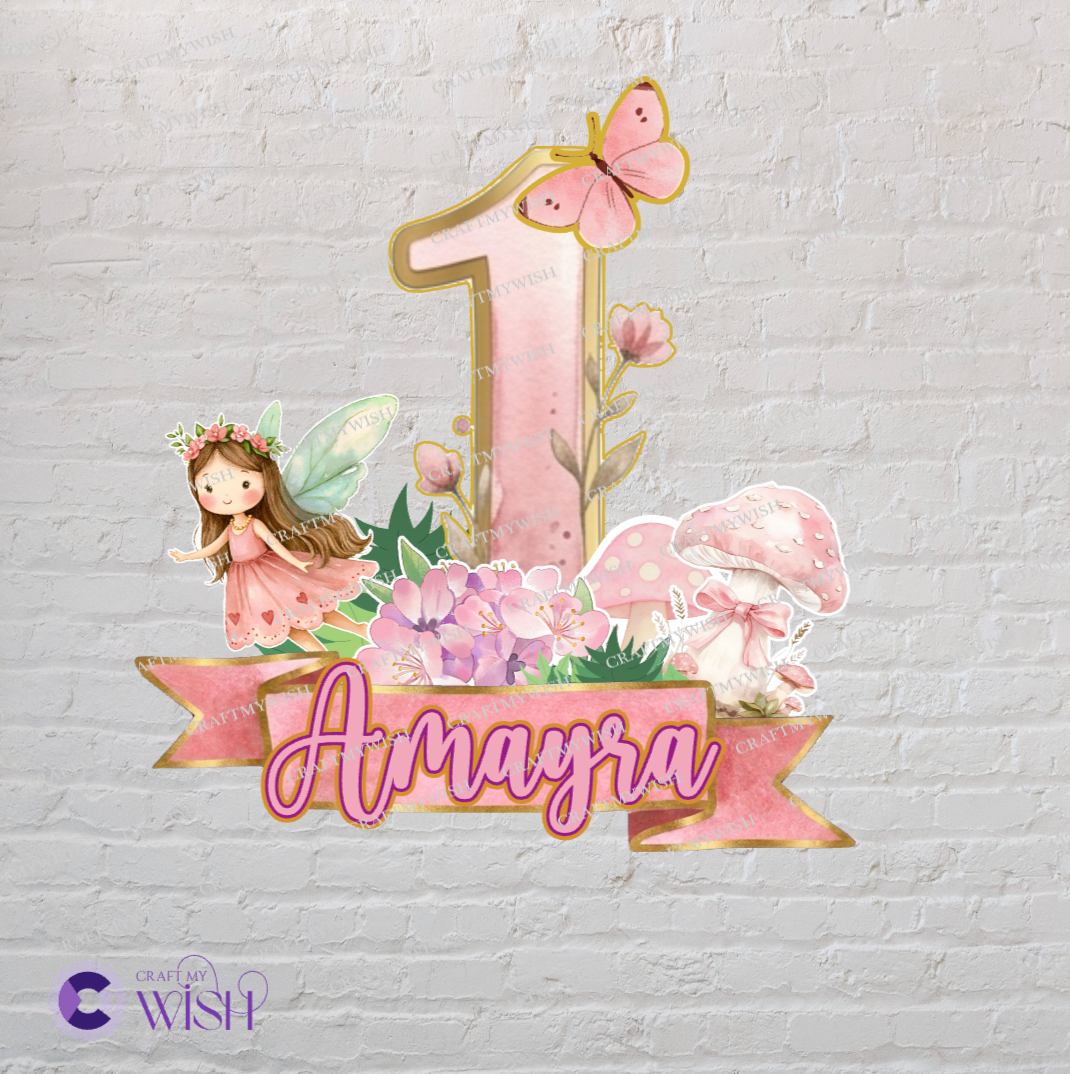 Fairy Theme Hand Crafted Cake Topper